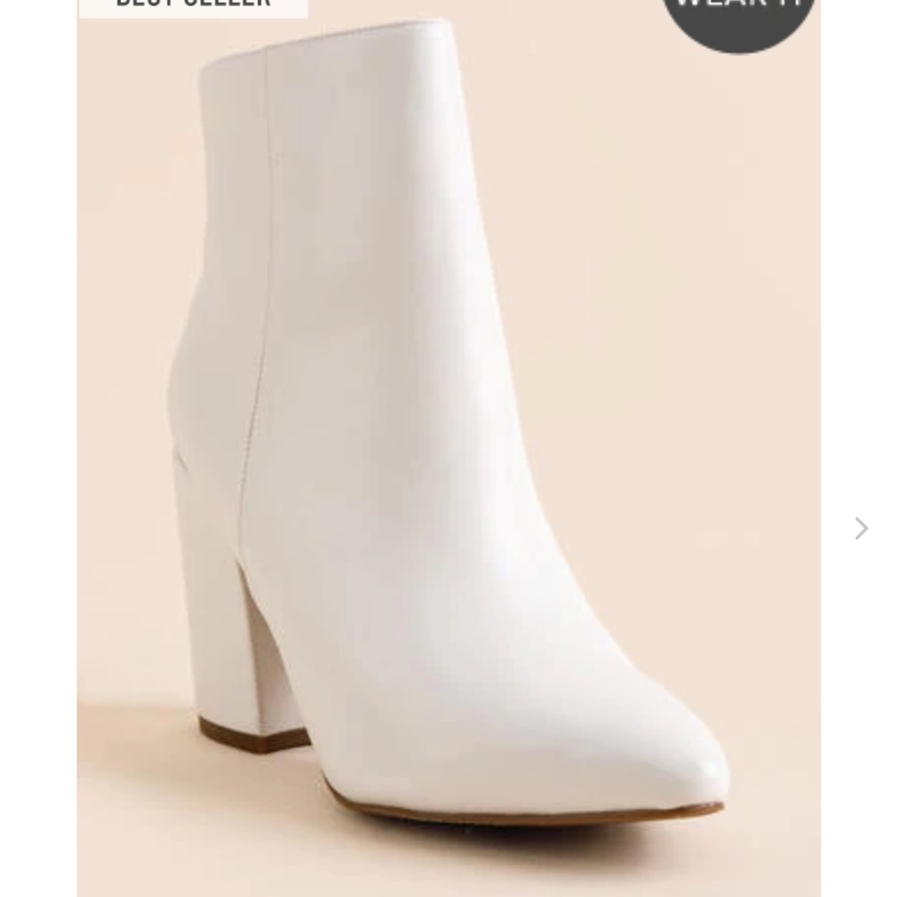 Sugar Evvie Block Heel Boot White Size 9.5